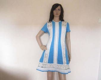 Vintage 50s dress Plauen lace lace dress robe S