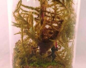 Star Wars Kylo Ren Vs. Finn terrarium in a jar