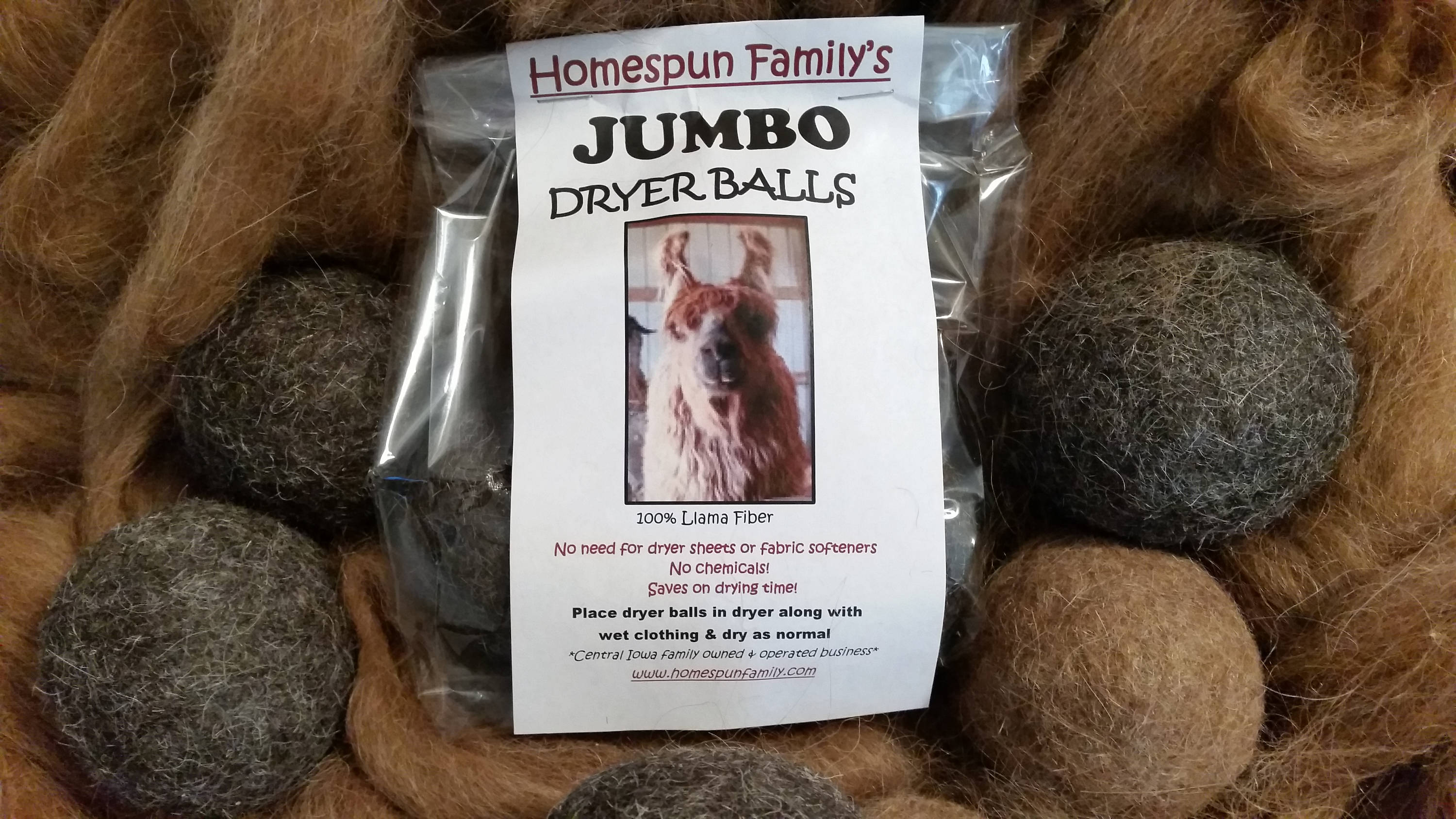 Jumbo Llama Dryer Ballsset of 3
