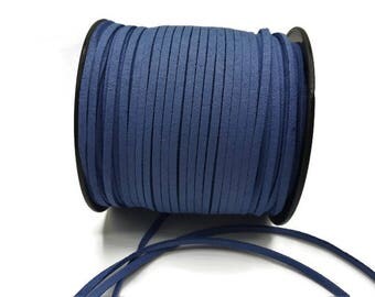 3 m - 3 mm * 1.4 mm - Royal Blue Suede A189