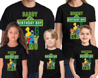 Sesame Street Birthday Shirt Add Name & Age Sesame Street Custom Birthday Party T-Shirt
