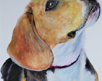 Custom Pet Portrait, original watercolour painted from your photos, made to order