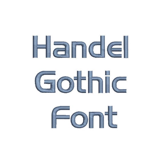 SALEHandel Gothic Embroidery Fonts 4 Sizes Embroidery