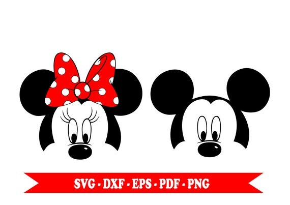 Mickey and Minnie mouse svg clip art digital format svg