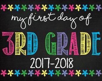 My First Day Of Third 3rd Grade Printable
