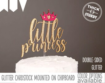 little princess cake topper, baby shower cake topper, princess birthday, princess baby shower, royal theme, Glitter party decorations