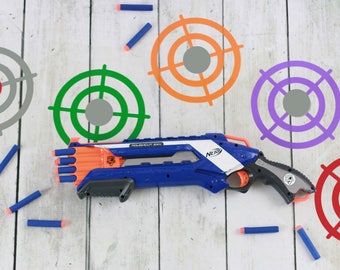 Nerf, Nerf gun, Nerf target, Nerf target practice, Nerf gun target, Nerf party, Target practice, Shooting target, Window cling