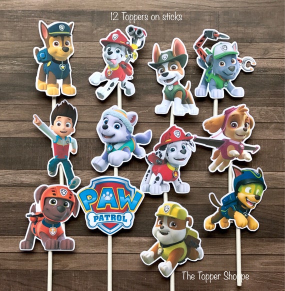 PAW PATROL Cupcake Toppers / Cake Toppers / Die Cuts