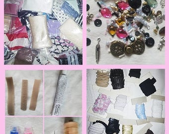 Fashion doll clothes crafting kit/Barbie clothes supply/All you need to make your own Barbie clothes collection/Girls crafting set