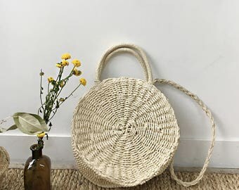 Rattan Straw Bags - Natural straw bag- Cross straw bag- minimalist bag -summer bag -rattan bag