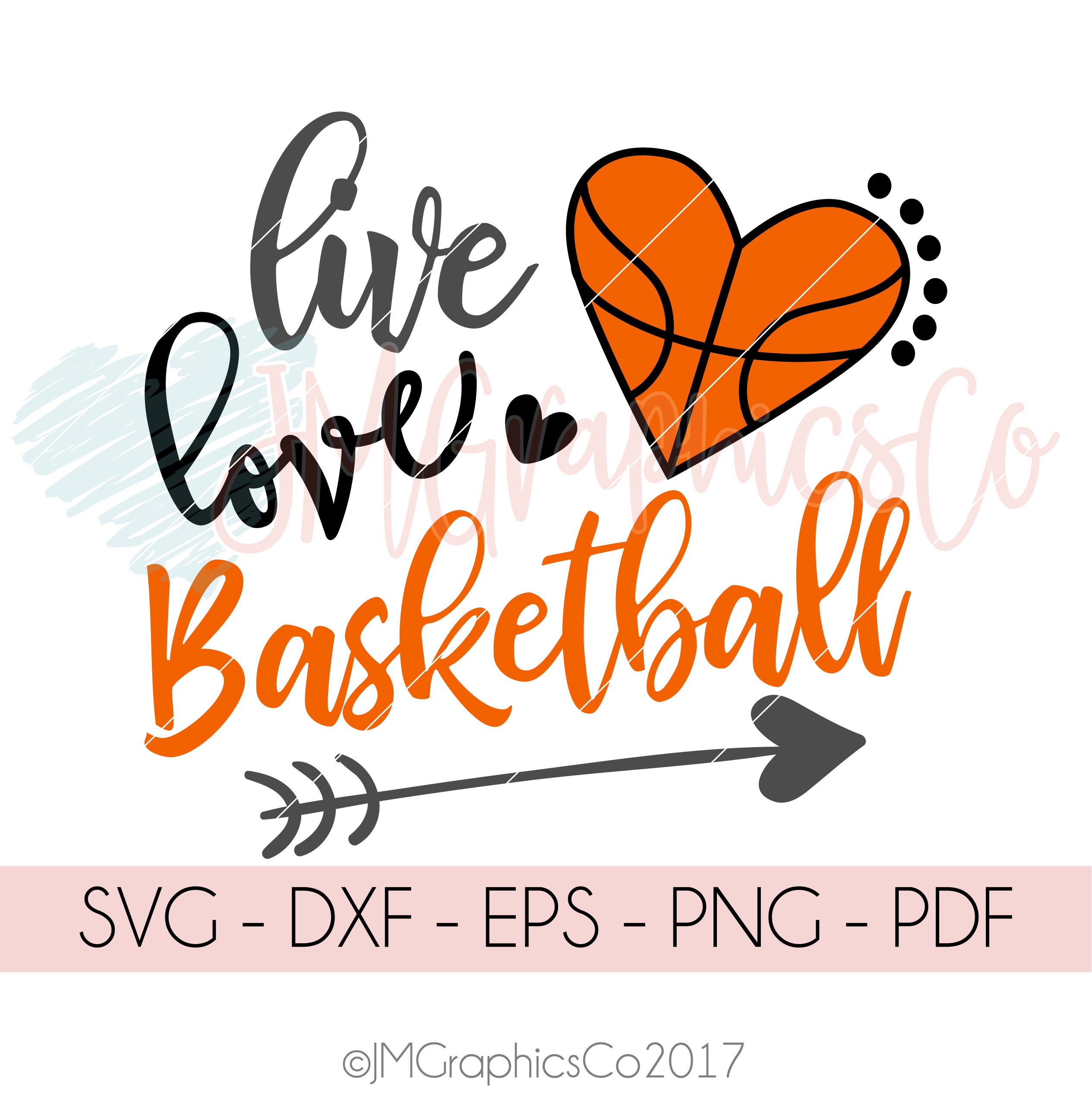 Download Live Love Basketball svg dxf cricut cameo cut file