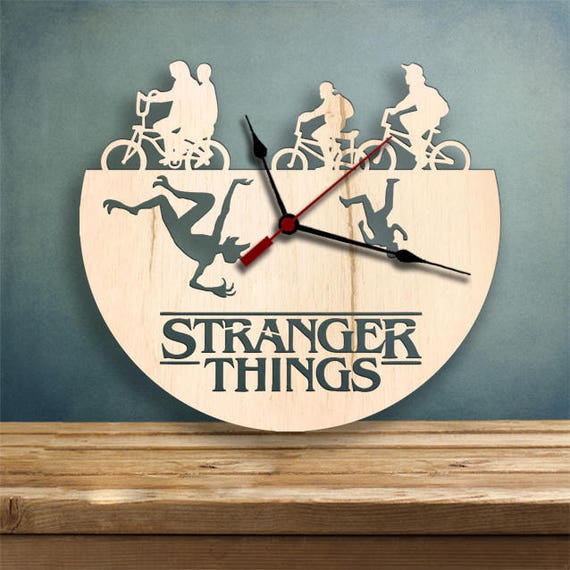 Stranger Things clock Wood Clock Gifts for Her Gifts for