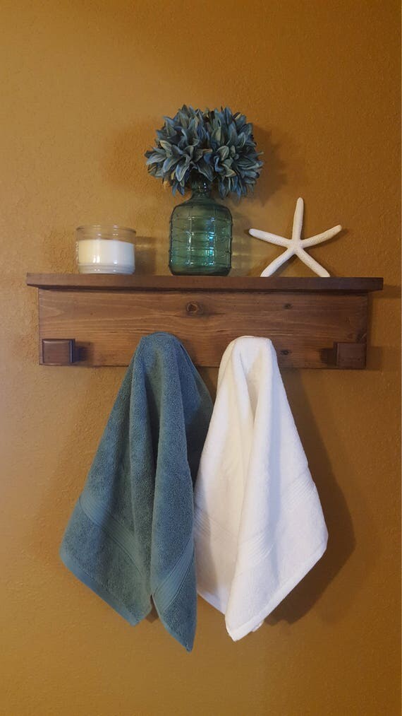 Wood Towel Hanger-Towel Rack-Bathroom Towel Hanger-Towel