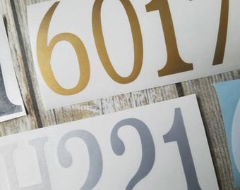Mailbox Number Decals, Replacement Numbers for Mailbox, Gold Number Decal, Metallic Number Sticker, Gold Number, Silver Number