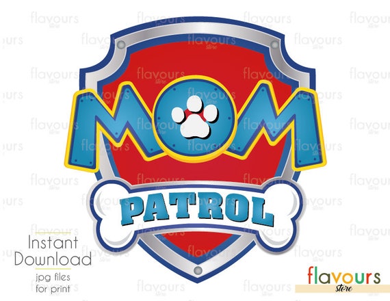 Download Mom Paw Patrol DIY Printable Iron Transfer Printable