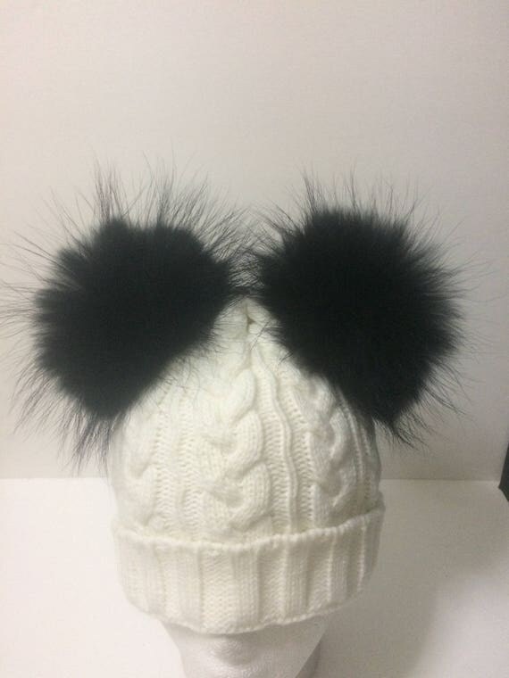 white beanie with pom