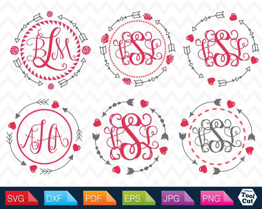 Download Circle Arrow Monogram Frame Svg Arrows Circle Frames Svg ...