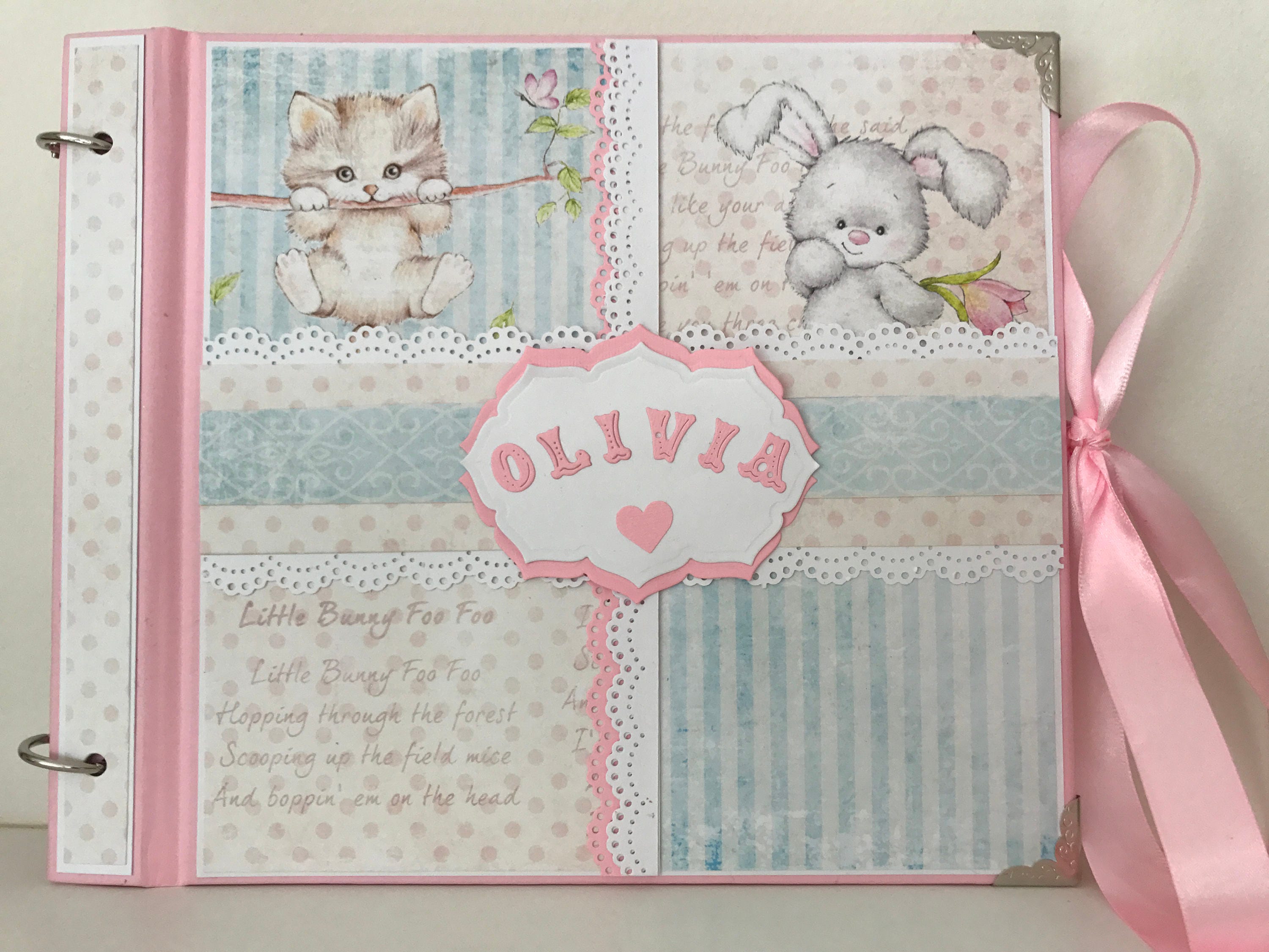 Custom Baby Photo Album Baby Memory Book Baby Girl Scrapbook