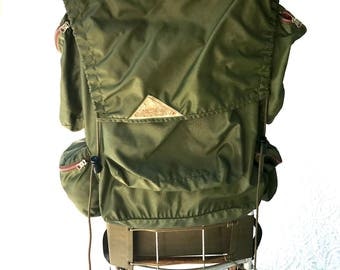 Vintage KELTY External Frame Backpack | Vintage Army Green KELTY Hiking Pack | Retro Hiking Bag | Kelty Hiking Backpack | Aluminum Frame