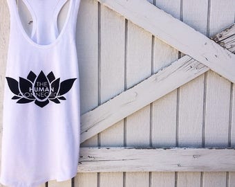 Womens White Lotus Tank