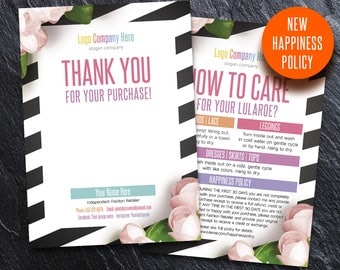 Thank You card, Care card, with blank, custom card, home office approved font & color, Thank You Cards, for lularoe consultant, TC 9v2