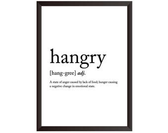 Hangry Wall Print - Home Decor, Wall Art, Kitchen Print