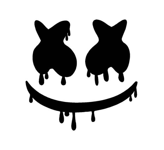 Dripping Marshmello EDM DJ Vinyl Decal Car Laptop Sticker