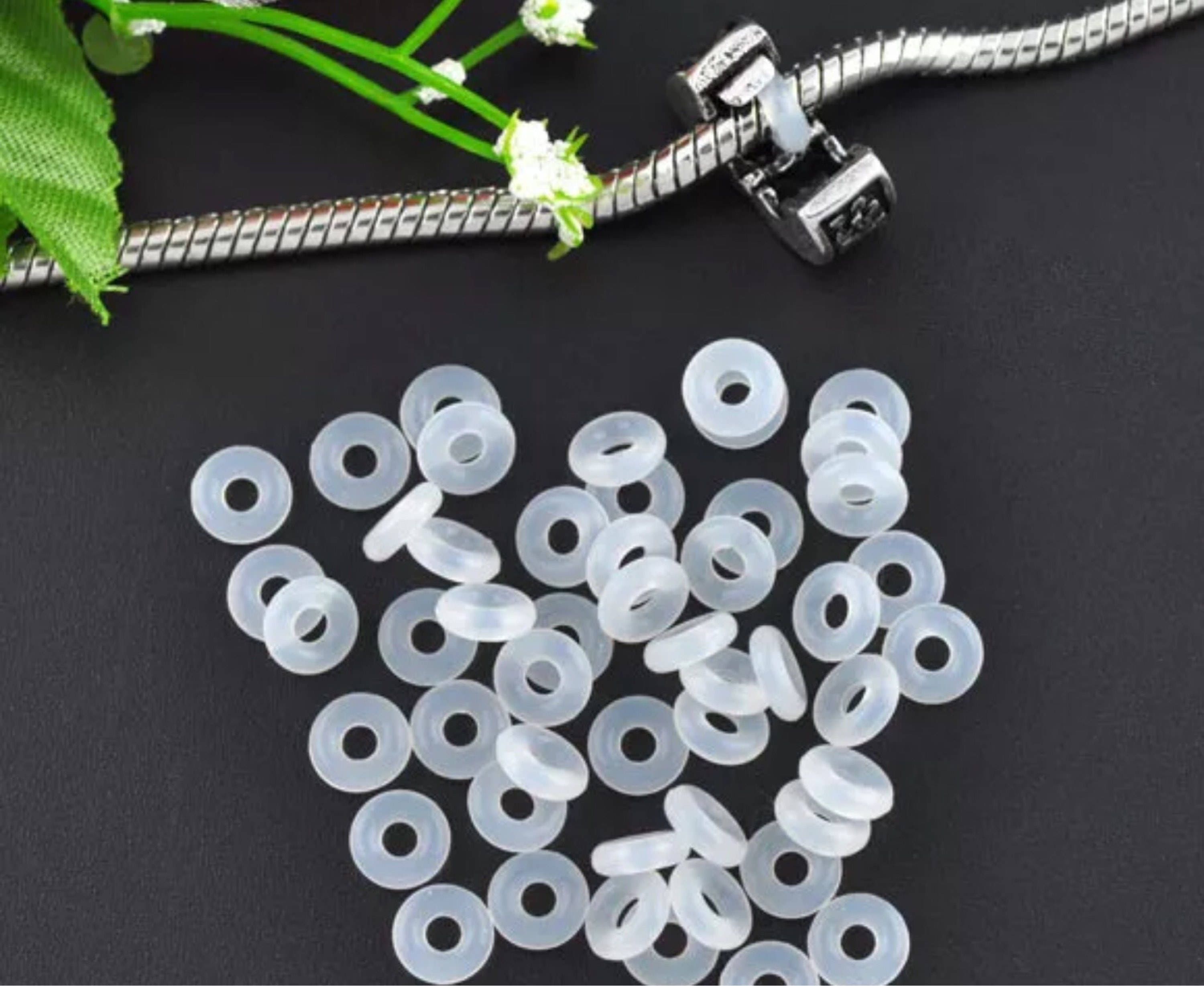 10pc Rubber Stopper Beads for European Bead Bracelet or to