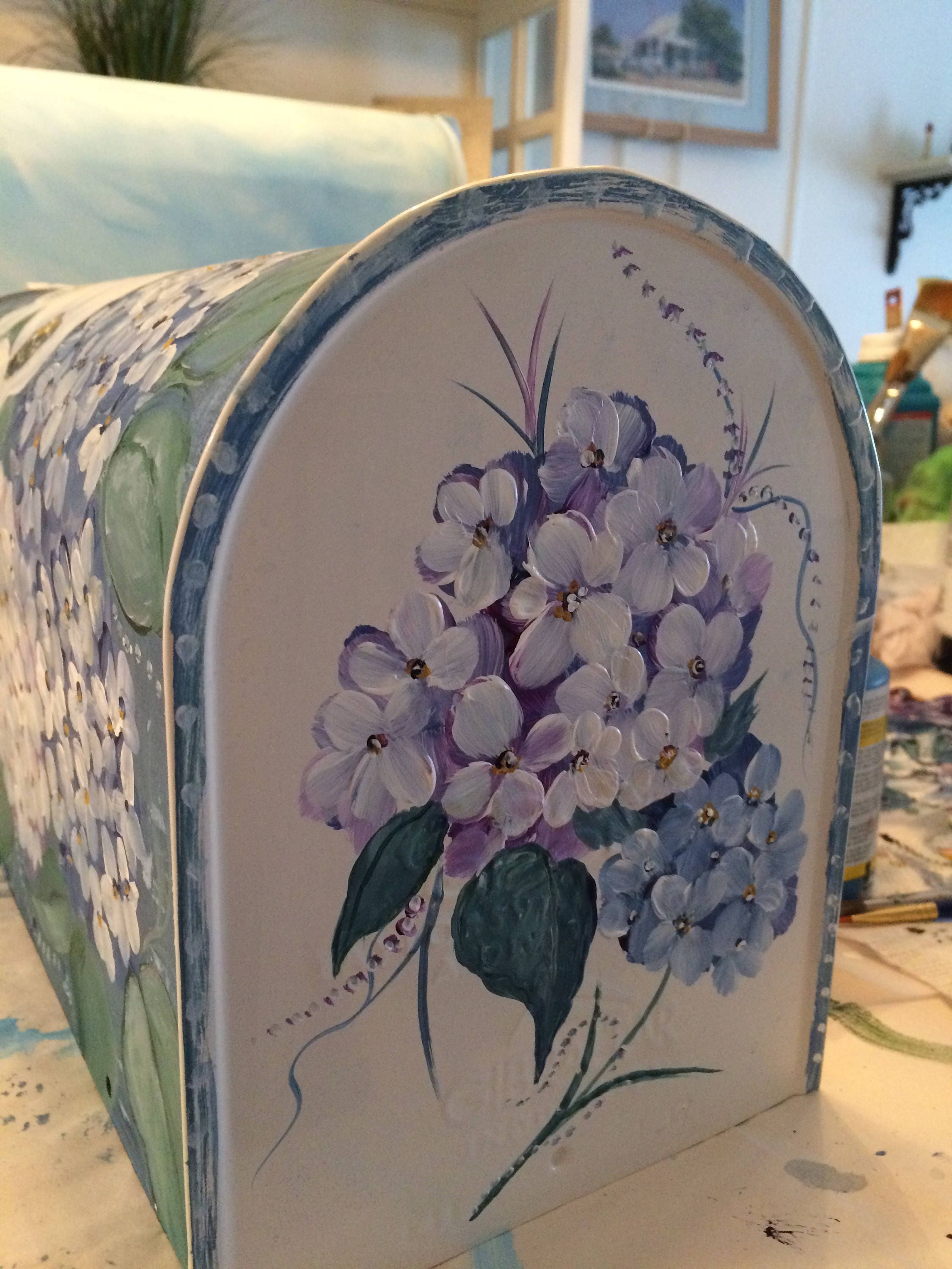 Hand Painted Mailboxes Custom Painting Flowers on Mailbox