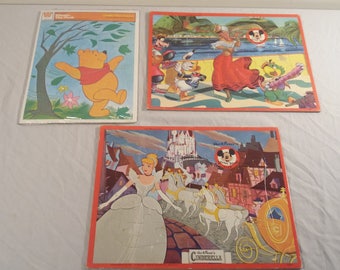 1960s Disney Puzzle Lot of 3