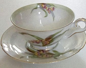 Diamond China Tea Cup and Saucer made in Occupied Japan