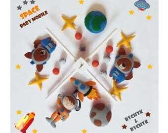 Space crib mobile, Baby mobile, Nursery mobile, Space nursery, Galaxy mobile, Planet mobile, Boys baby mobile, Crib mobile, Modern mobile