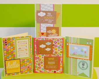 Handmade Greeting Cards - spring - handcrafted unique pieces for lovers of summer and sunshine - Doodlebug Design"Hello Sunshine"