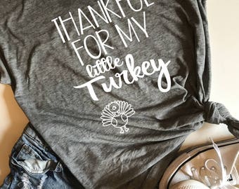 Thankful for my little turkey SVG, PDF, PNG, Dxf Design