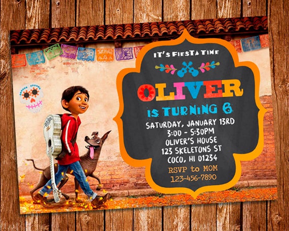 Coco Invitation Disney Coco Birthday Invitation Coco
