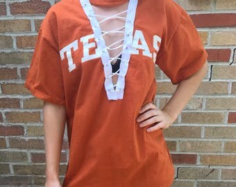 Texas Longhorns Lace Up Shirt