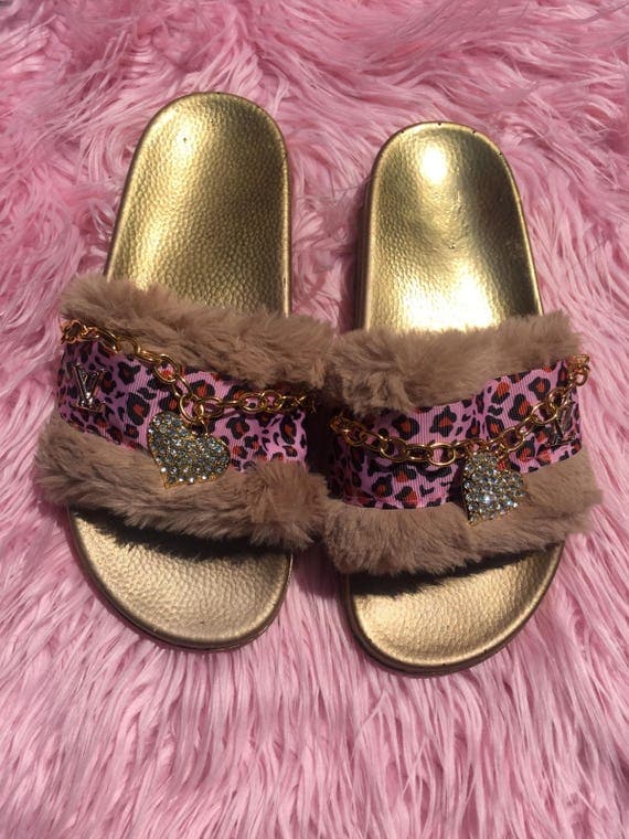 custom made fur slides