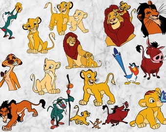 Lion King Svg, Lion king Cut files, Simba Clip art, png & EPS vector files. Lion king scrapbook, png clipart for cricut and silhouette.
