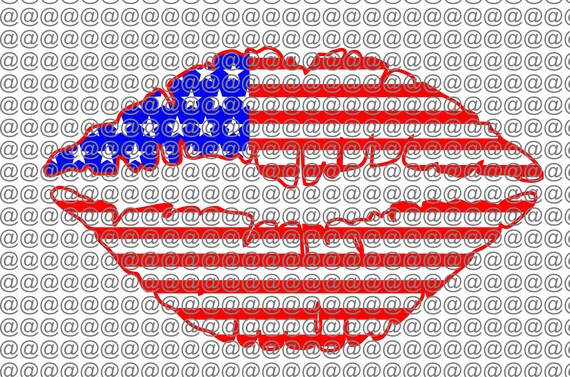 Download Lips American Flag Patriotic USA 4th Fourth of July SVG DXF