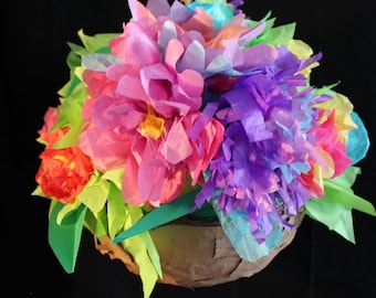 A Tisket a Tasket Mia's Birthday Basket of Flowers Piñata