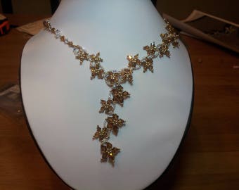 Filigree necklace with Swarovski crystals by Loredana Di Cecco