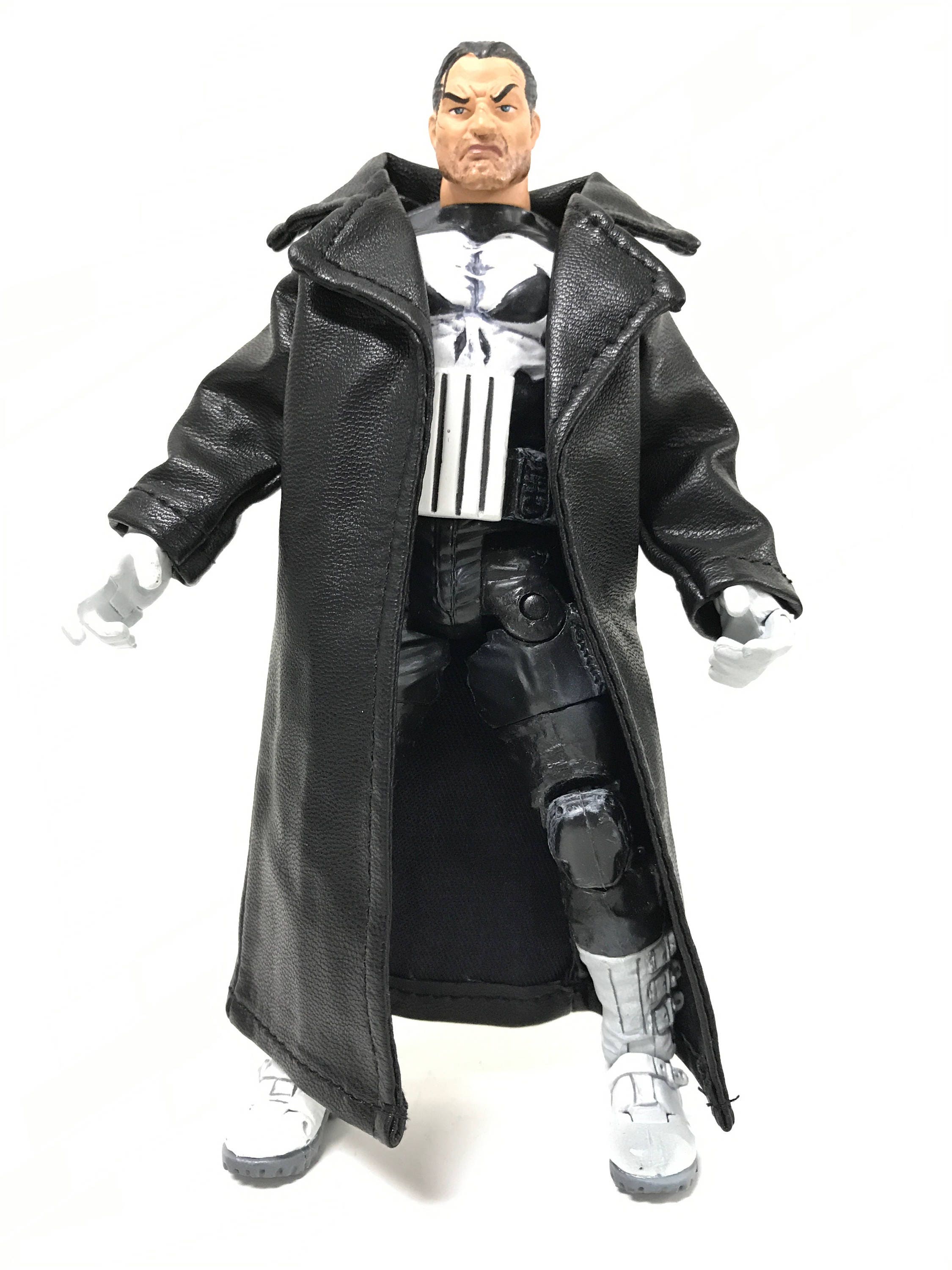 Mezco One 12 Punisher Custom Trench Coat For Reminds Me Of Boy With The Big Trench Coat