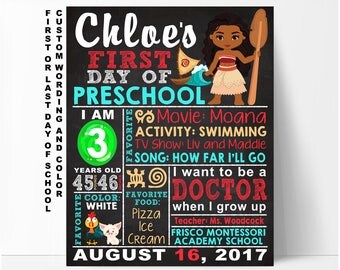 First day of school sign, pre-k sign, first day of school chalkboard sign, first day of preschool sign, first day of kindergarten, printable