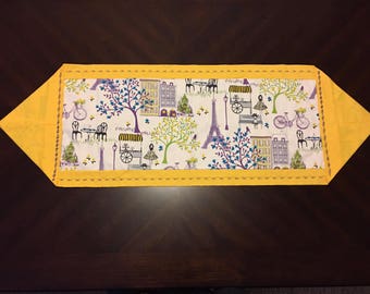Homemade Paris Pattern Table Runner