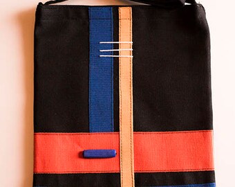 Porta Ipad velcro Ipad Bag busta - Ipad Bag - Ipad holder - Travel bag - Borsetta da viaggio - Business Bag - Made in Italy - Handmade Bag