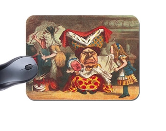 Alice In Wonderland With Duchess, Baby & Cheshire Cat Mouse Mat. High Quality Computer Mouse Pad