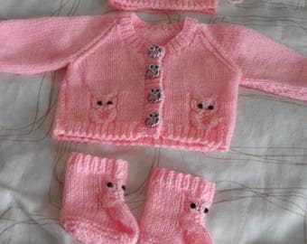 cute little owls set for 0/3 month baby girl