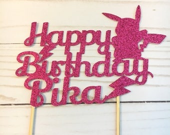 1 Piece/3 Pieces, Custom Pikachu Birthday Cake Topper, Pokemon Cake Topper, Custom Pokemon Cake Topper, Pokemon Birthday Party