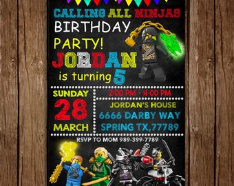 Ninjago Invitation, Ninjago Birthday Party, Ninjago Party Invitation, Ninjago Birthday Invitation, Ninja Party, Ninja Invitation