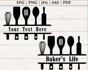 Kitchen Utensil SVG Foodie Clipart Kitchen Signs